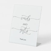 シンプルミニマルScript Wedding Card and Gift 台座サイン (正面)
