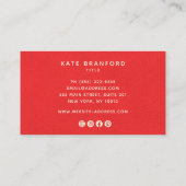 シンプルミニマルSNSモダンのニュース 名刺 (裏面)