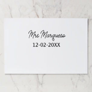 シンプルミニマルThro氏の名前の年のモノグラム夫人 ペーパーパッド