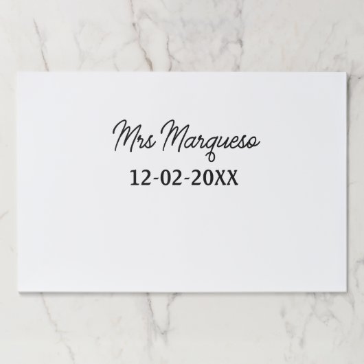 シンプルミニマルThro氏の名前の年のモノグラム夫人 ペーパーパッド (正面)