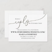 シンプルミニマルWebサイト書道の返信スクリプト 出欠カード (正面/裏面)