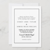 シンプルミニマ伝統的リス結婚ム 招待状 (正面)