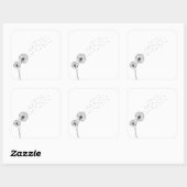 シンプルミニマ吹リスト |ステッカー スクエアシール (シート)