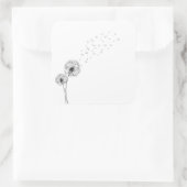 シンプルミニマ吹リスト |ステッカー スクエアシール (バッグ)