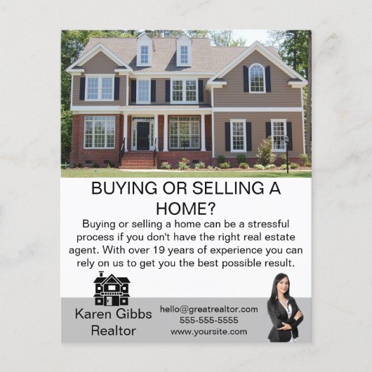 シンプルミニマ実在的な不動産販売 チラシ (正面)