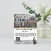 シンプルミニマ実在的な不動産販売 ポストカード (スタンド正面)