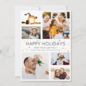 シンプルミニマ数々のリスト写真コラージュモダン シーズンカード (正面)