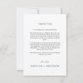 シンプルミニマ最高のリストの日の写真結婚の サンキューカード (裏面)