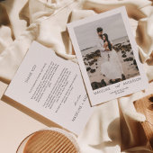 シンプルミニマ最高のリストの日の写真結婚の サンキューカード