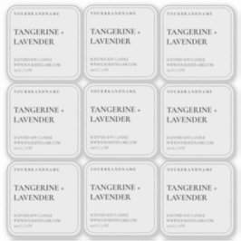 シンプルミニマ澄んリストキャンドルスクエア シール