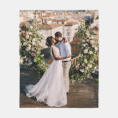 シンプルミニマ独身のリスト文字なし フリースブランケット (正面)