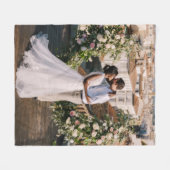 シンプルミニマ独身のリスト文字なし フリースブランケット (正面(横))