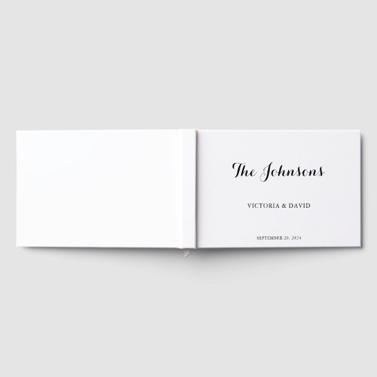 シンプルミニマ結婚リストのゴールドフォイルのゲストブック ゲストブック (全面)