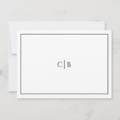 シンプルミニマ結婚リストのフラット日付の保存 セーブザデート (裏面)