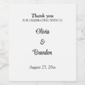 シンプルミニマ結婚リストのワインラベル ワインラベル (シングルラベル)