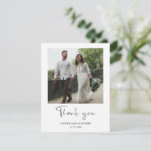 シンプルミニマ結婚リストの写真サンキューカード 招待状 (スタンド正面)