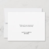 シンプルミニマ結婚リストの写真サンキューカード 招待状 (裏面)