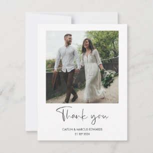 シンプルミニマ結婚リストの写真サンキューカード 招待状