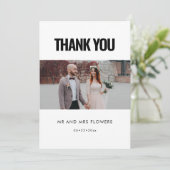 シンプルミニマ結婚リストの写真 サンキューカード (スタンド正面)