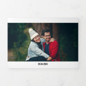 シンプルミニマ結婚リストの写真 三つ折り招待状 (カバー)