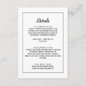 シンプルミニマ結婚リストの詳細 エンクロージャーカード (正面)