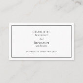 シンプルミニマ結婚リストの詳細 エンクロージャーカード (裏面)