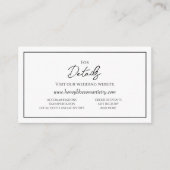 シンプルミニマ結婚リストの詳細 エンクロージャーカード (正面)