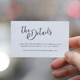 シンプルミニマ結婚リストの詳細 エンクロージャーカード