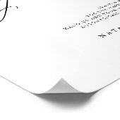 シンプルミニマ結婚リストの電話帳の看板 ポスター (角)