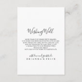 シンプルミニマ結婚リストの願い エンクロージャーカード (正面)