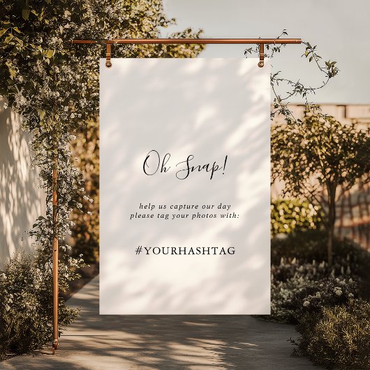 シンプルミニマ結婚リストのOhスナップサイン ポスター