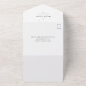 シンプルミニマ結婚リストのWebサイト オールインワン招待状 (外側)