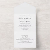 シンプルミニマ結婚リストのWebサイト オールインワン招待状 (内側)