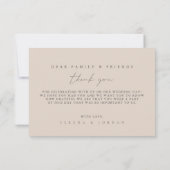 シンプルミニマ結婚リストサンキューカード サンキューカード (裏面)