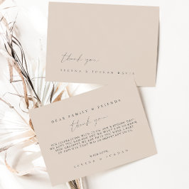 シンプルミニマ結婚リストサンキューカード サンキューカード