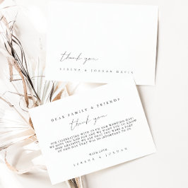 シンプルミニマ結婚リストサンキューカード サンキューカード