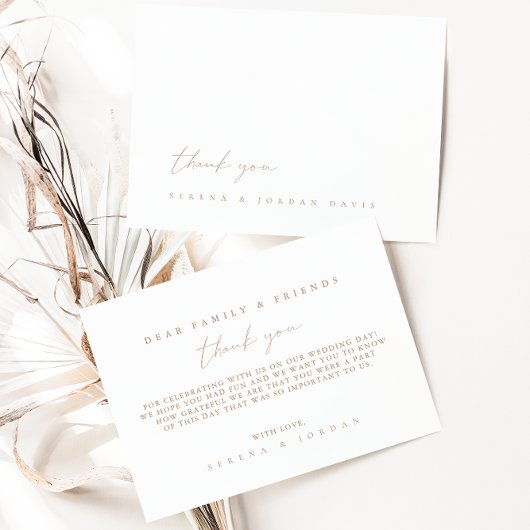 シンプルミニマ結婚リストサンキューカード サンキューカード