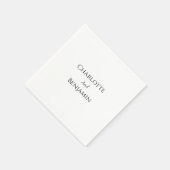 シンプルミニマ結婚リストナプキン スタンダードカクテルナプキン (角)