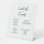 シンプルミニマ結婚リストバー標識 台座サイン (正面)