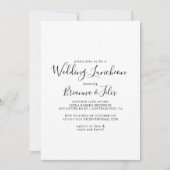 シンプルミニマ結婚リストブライダルシャワー 招待状 (正面)