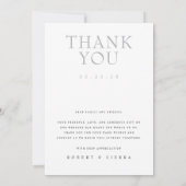 シンプルミニマ結婚リスト写真 サンキューカード (裏面)