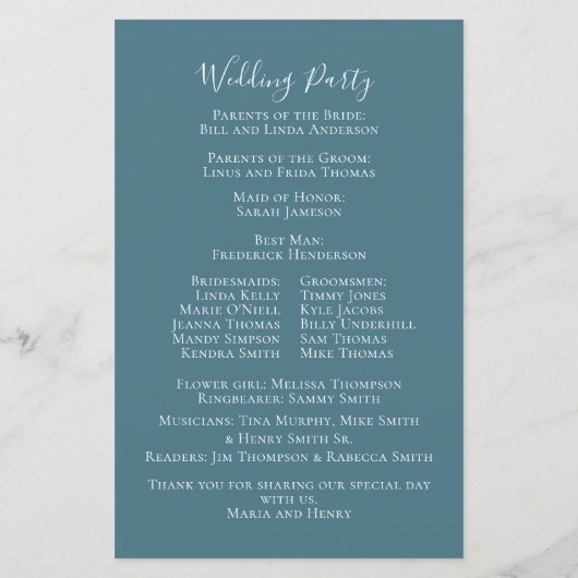 シンプルミニマ結婚リスト式テンプレート (裏面)