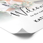 シンプルミニマ結婚リスト歓迎サイン ポスター (角)