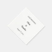 シンプルミニマ結婚リスト紙ナプキン スタンダードカクテルナプキン (角)