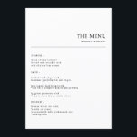 シンプルミニマ結婚リスト結婚のディナー メニュー<br><div class="desc">シックで美的な作品モダンで作らシンプルれたミニマルリストのディナ結婚ーメニューのカードは洗練結婚の典型である。彼らはミニマルスタイルで料理の旅を提示し、すべてのコースを詳細に説明しエレガントた、コンテンポラリーフォント。伝統と優雅な結婚を望むカップルに最適モダンな、これらのメニューは任意のテーブル設定にクラスのtouchを追加する。各カードは会話の始め手であり、おいしいお祝いを指し示来す。</div>
