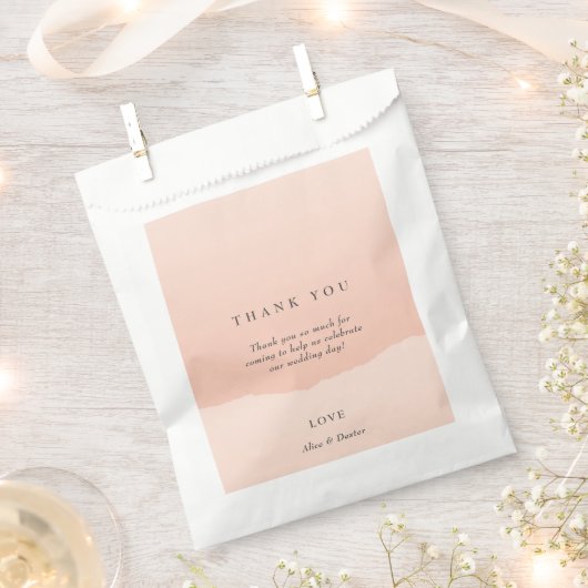 シンプルミニマ結婚リスト赤面カラフルの感謝 フェイバーバッグ (クリップ留めされた状態)