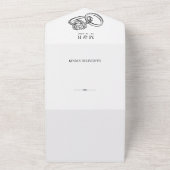 シンプルミニマ結婚リスト輪 オールインワン招待状 (外側)