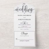 シンプルミニマ結婚リスト輪 オールインワン招待状 (内側)