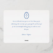 シンプルミニマ結婚リスト金箔サンキューカード 箔招待状 (裏面)