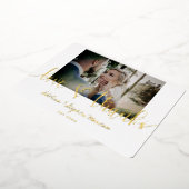 シンプルミニマ結婚リスト金箔サンキューカード 箔招待状 (回転した状態)